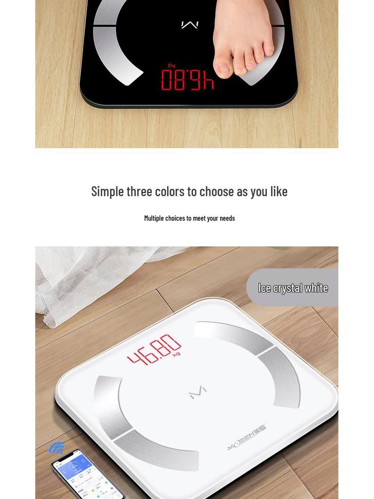 Перезаряжаемая умная весы для измерения жира в организме - Точные, Прочные, Профессиональные весы, Маленькие и Надежные весы для дома.