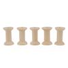 20PCS Empty Wooden Spools DIY Crafts Storage Organizer Sewing Thread Ribbon Holder for Arts