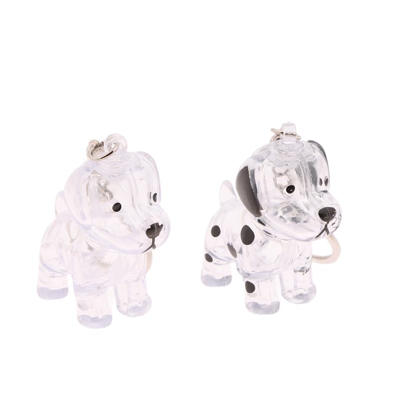 Cute Transparent Dog Hair Storage Cute Pendant Keychain Bag Pendant Couple Car Key Chains Jewelry Souvenir Collection Gift