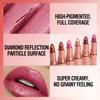 Shimmering Lipstick Long-Lasting Waterproof Lipstick Smooth Texture Full Coverage Glitter Lipstick Available In Black Golden Red Pink Lip Makeup