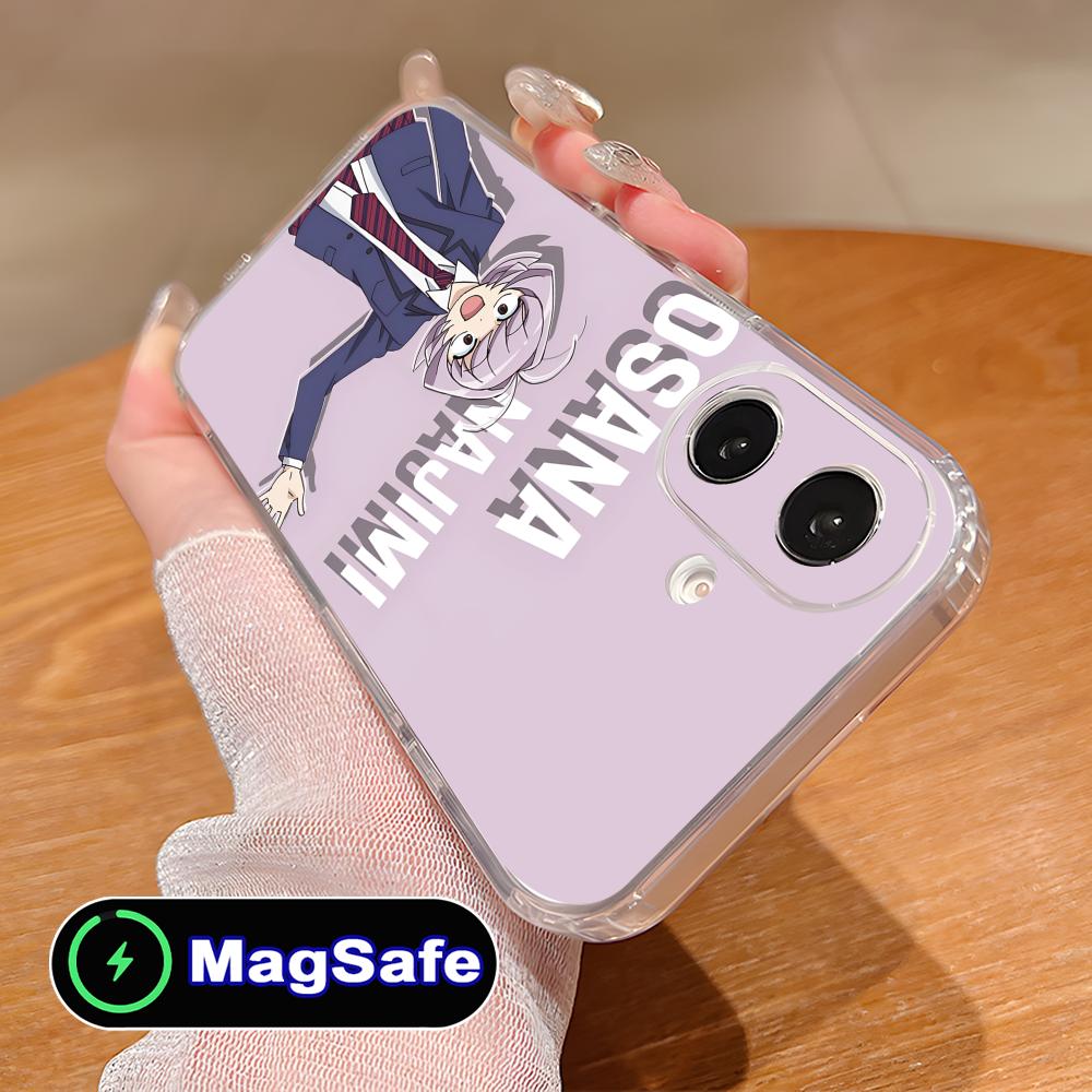 Аниме Наджими Осана Чехол для мобильного телефона для iPhone 17 16 15 14 13 12 11 Air Pro Max Plus Mini Magsafe Прозрачный Цветной Чехол Чехол