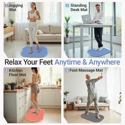 Силиконовый массажный коврик для ног, Двустороннее использование, Большой рефлекторный коврик для расслабления ног, Складной коврик для акупрессуры стоп, Облегчает боль и усталость