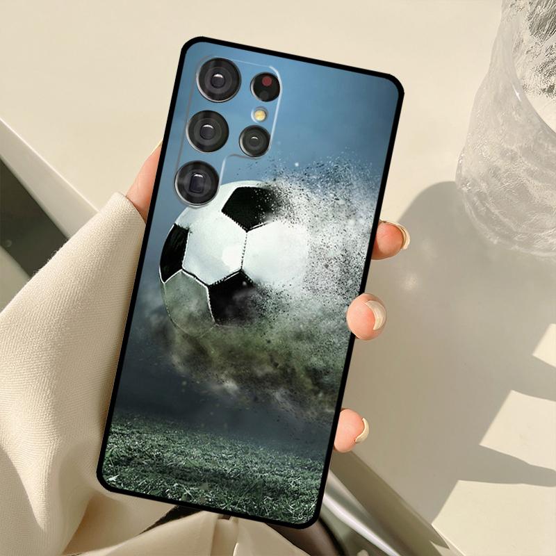 Football Soccer Ball Case For Samsung Galaxy S22 S21 Ultra Note 20 S8 S9 S10 Note 10 Plus S20 FE S21 FE Cover