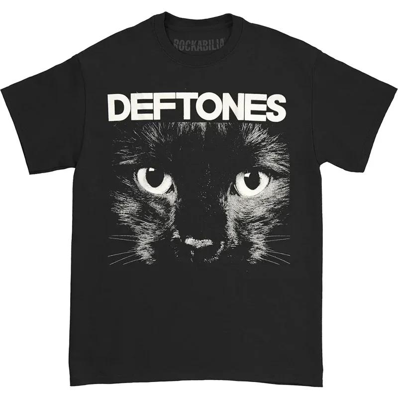 Футболка Deftones для мужчин, высококачественная хлопковая футболка, модная женская футболка с коротким рукавом, панк-музыка, стиль металл-американская футболка
