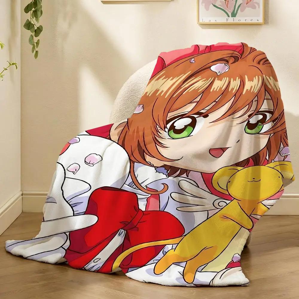 Плед-накидка Cardcaptor Sakura Легкий 240 г Фланелевое одеяло Мягкое, приятное для кожи для охлаждения летом