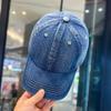 Джинсовая Бейсболка в стиле Хип-Хоп для Женщин Мужчин Однотонная Snapback Регулируемая Кепка от Солнца JK Однотонная Y2K Корейская Девушка Папа Тракер Кепки CLE