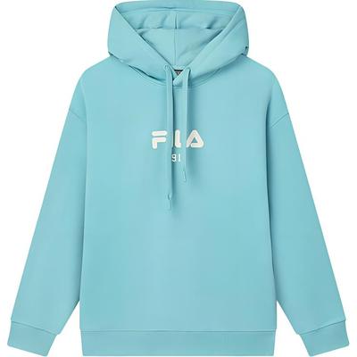 Fila Оригинальный Удобный Мягкий Свободный Трикотажный Свитшот с Длинным Рукавом из Флиса Унисекс свитшот Небесно-голубой F51M449202F-LB