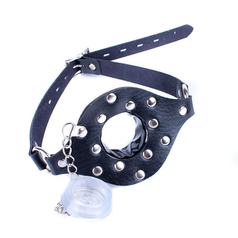 Open Mouth Gag with Cover Slave Fetish Adult Game Erotic Sex Toy Bed Restraints Sex Products