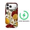 Алый пион и лимонДля магнитного чехла телефона для IPhone 17 16 15 14 13 Pro Max Plus Одиночный Двухслойный Прочный чехол