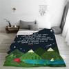 How Cool Is It Camping Flannel Blanket Nordic Vintage Travel Art Print Home Decor Living Room Bedroom Gift Soft Throw Blanket
