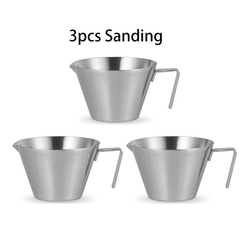 MHW-3BOMBER Нержавеющая сталь Эспрессо Мерная чашка с ручкой 2/3 Упаковка SEspresso Чашки 100 мл Домашние аксессуары для бариста Кофе