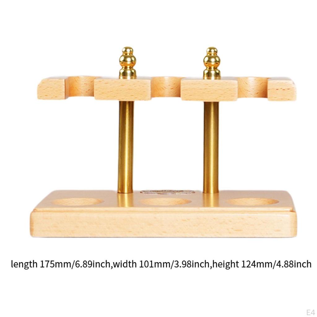 Деревянная подставка для трубок на 3 слота, ручная работа, аксессуары, органайзер-стойка из массива дерева, черная