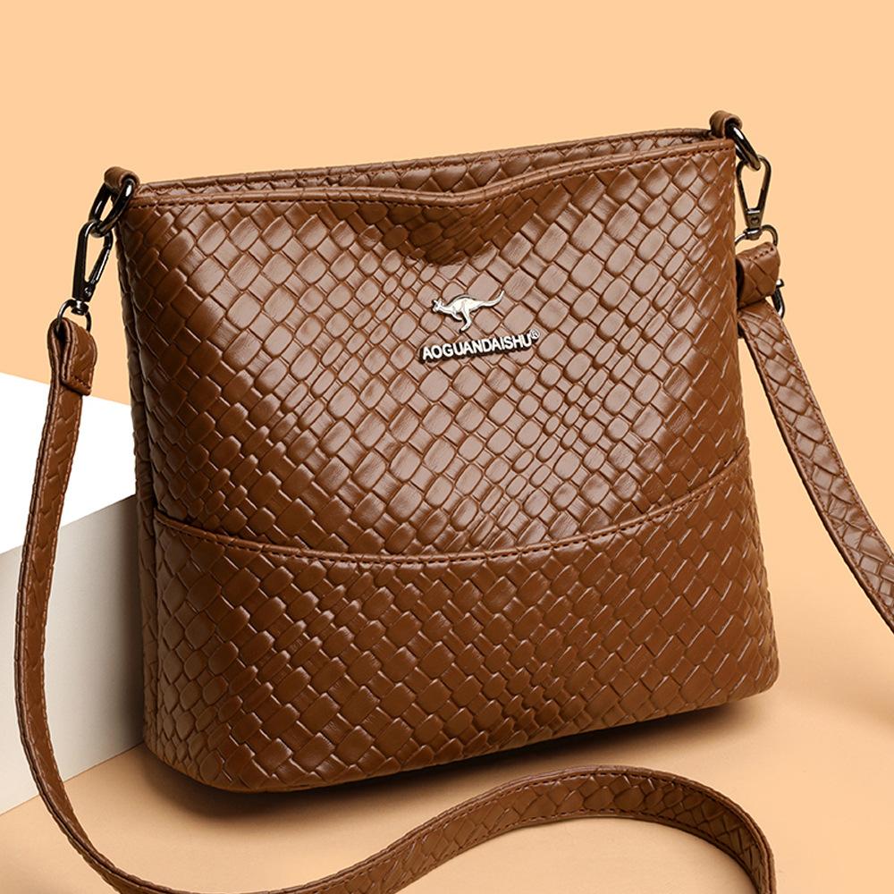 Простая сумка-ведро, модная и ретро лоскутная сумка на одно плечо через плечо