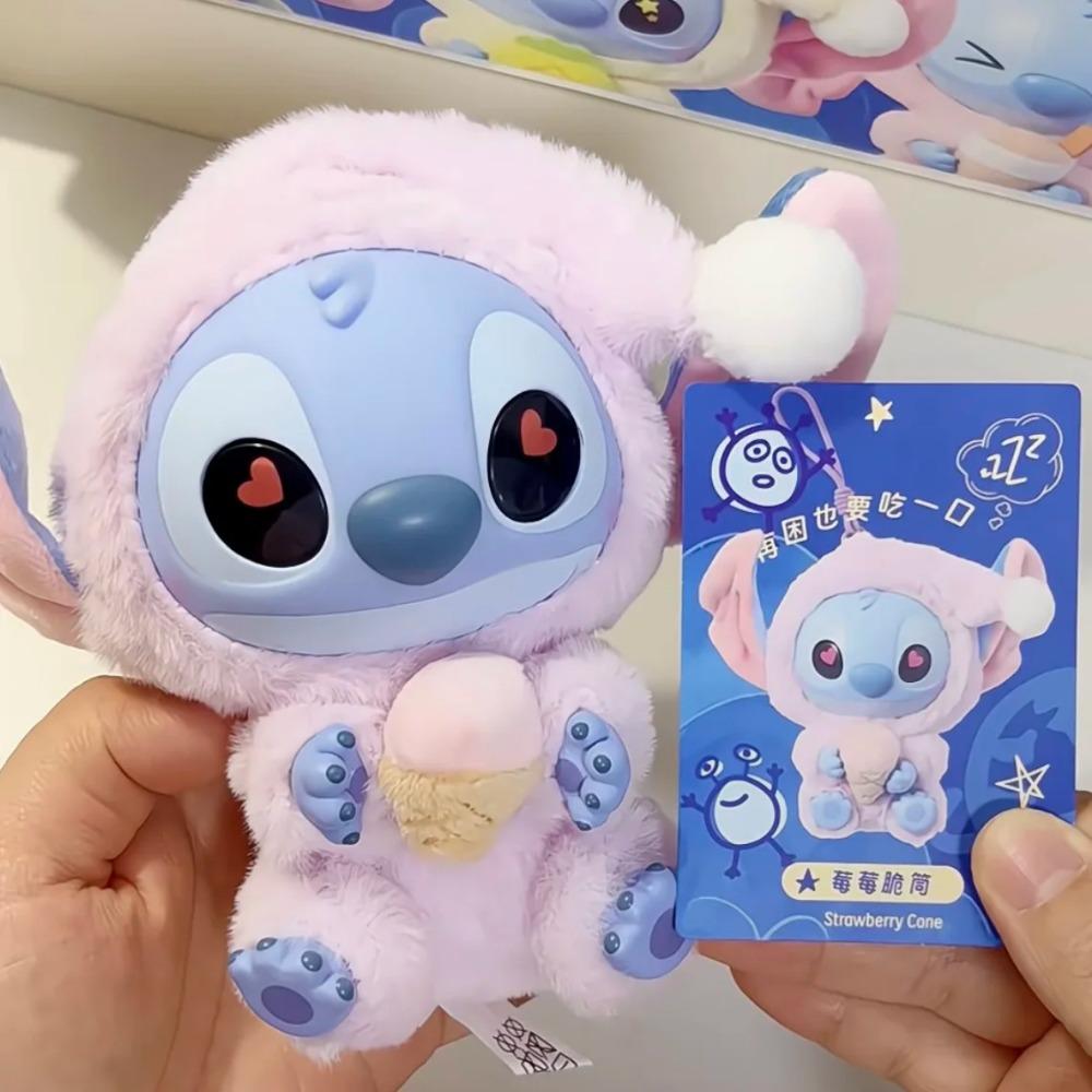 Оригинальный Miniso Disney Стич Серия «Съешь что-нибудь перед сном» Виниловый Блайнд Бокс Сумка Подвеска Милая Кукла Мистери Бокс Игрушка Подарок для Взрослого