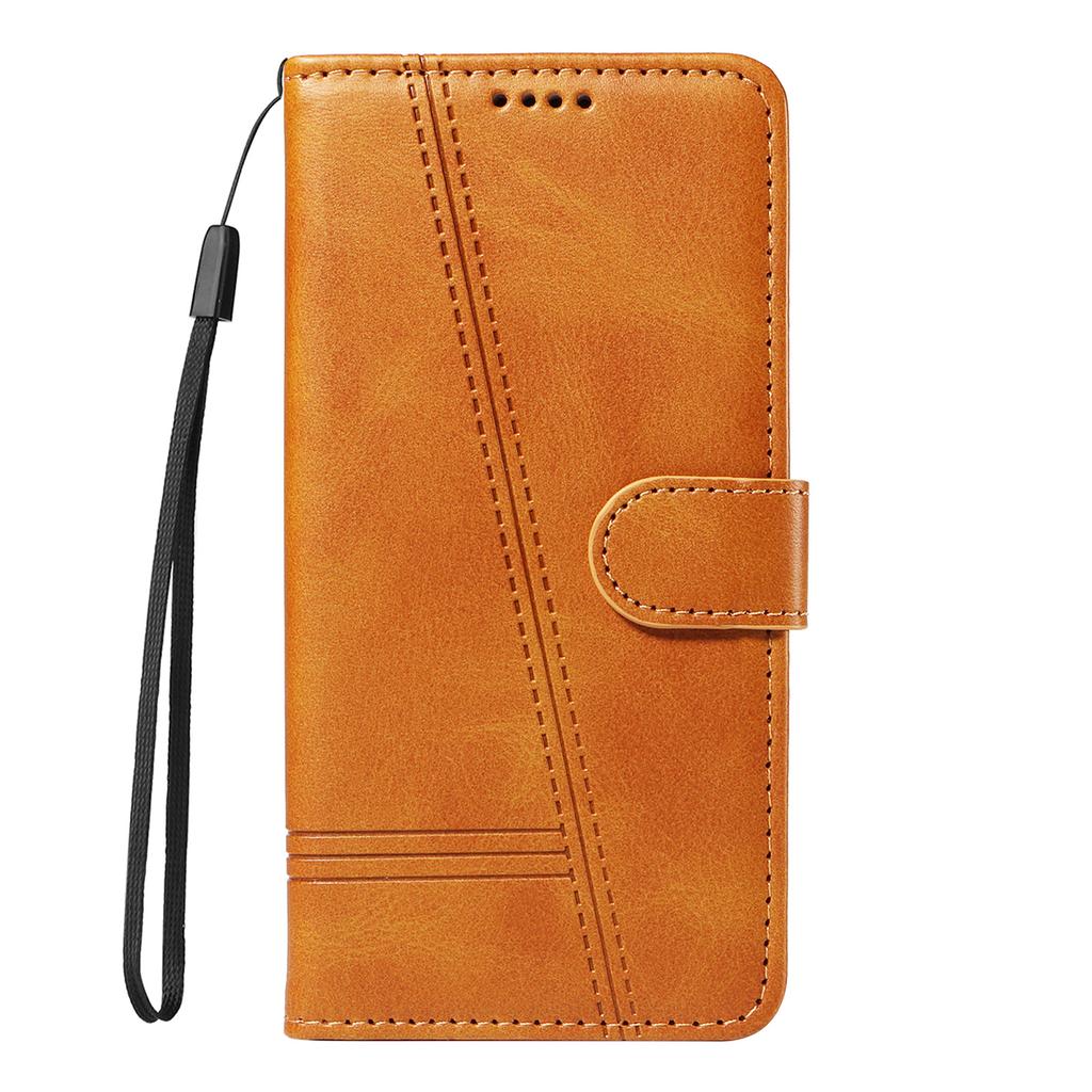 For iPhone 17 Pro Wallet Case T-Shape Lines Leather Phone Cover Stand