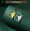 Cazador Cat Kitten Charm Necklace for Women Stainless Steel Animal Pendant Necklace Mother's Day Gift Jewelry 2026 Wholesale