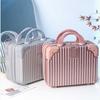 14 Inch Mini Travel Suitcase Cosmetic Box Hand Luggage Organizer Makeup Case Small Password Box Boarding Case For Women Girls