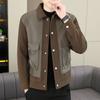 Осенне-зимняя кожаная куртка с лацканами, мужская модная тенденция, теплая шерстяная куртка, молодежная, корейский стиль, свободная повседневная рабочая куртка