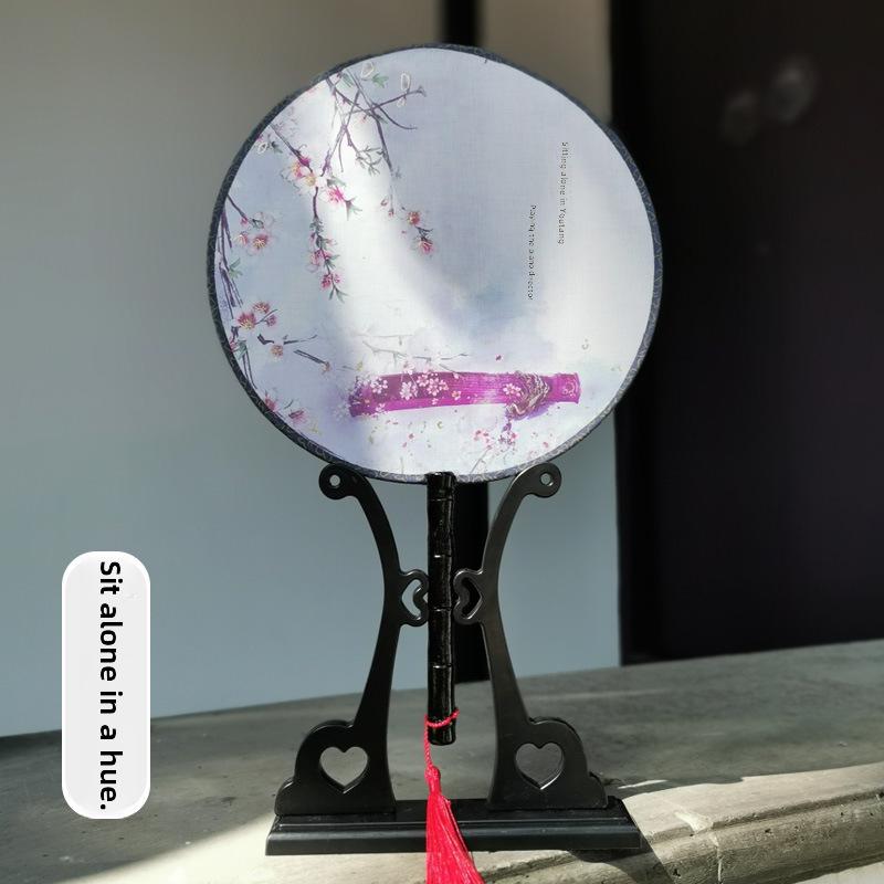 Children's Ancient Style Dance Fan - Girls' Round Hanfu Fan