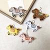 Embroidery Plush Horse Keychain Creative Plush Horse Doll Pendant Year of Horse