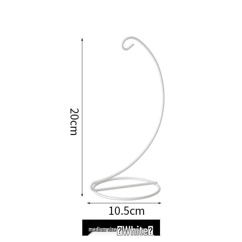 Modern Minimalist Hanging Glass Sphere with Iron Stand for Plants