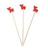 100PCS Cocktail Picks, Christmas Theme Disposable Fruit Tags, Bamboo Food Picks Toothpicks, for Fruits Desserts Cocktails Burgers