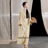 SanCai Gentle Gold Shards Sequin Embroidered Round Neck Cardigan