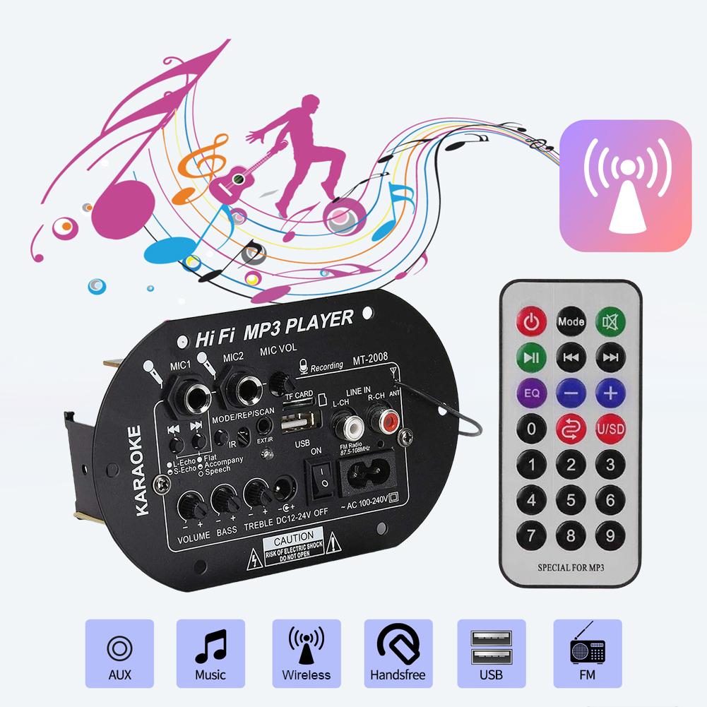 Плата усилителя R # MP3, Bluetooth-совместимая плата цифрового усилителя 120 Вт, сабвуфер