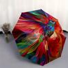 1pc Whirling Colors Hummingbird's Dance Pattern Automatic Umbrella is Fashionable and Good-Looking,  Suitable for Travel and Daily UseC104