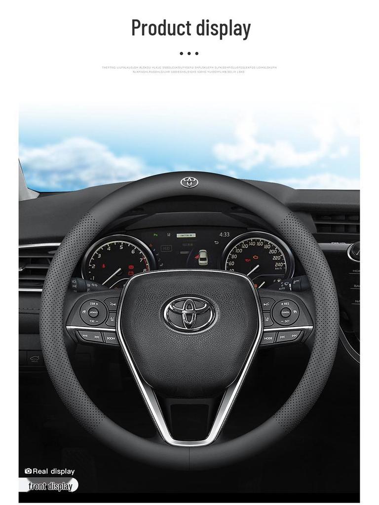 Чехол на руль Toyota Levin Hybrid из натуральной кожи - Универсальный всесезонный ультратонкий автомобильный аксессуар