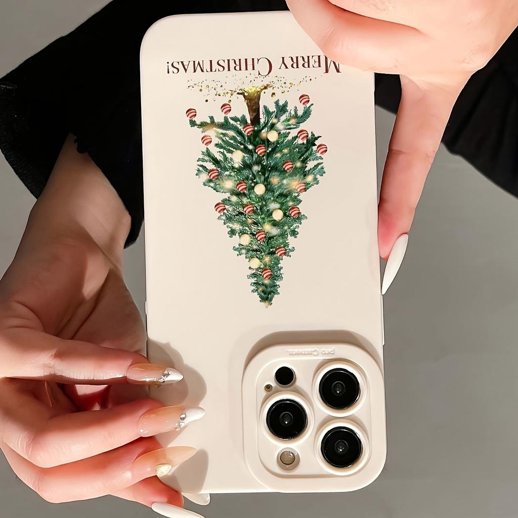 Креативный чехол с принтом «Рождественская елка» для iPhone 16 15 14 11 13 12 Pro Max, чехол для iPhone 16E 7 8 Plus SE с зимним рисунком, противоударный мягкий чехол для телефона
