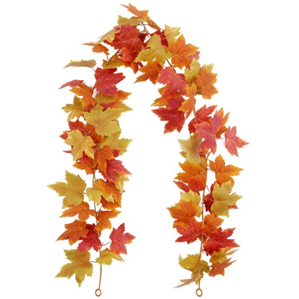 1 Pcs Artificial Leaves Fall Leaf Garland Hanging Vines For Home Fireplace Party Wedding Accessories