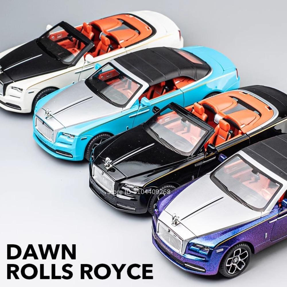 1:24 Scale Rolls Royce Dawn Phantom Sports Car Model Toy Sound Light Pull Back Shock Absorption Vehicle Decorate Birthday Gifts