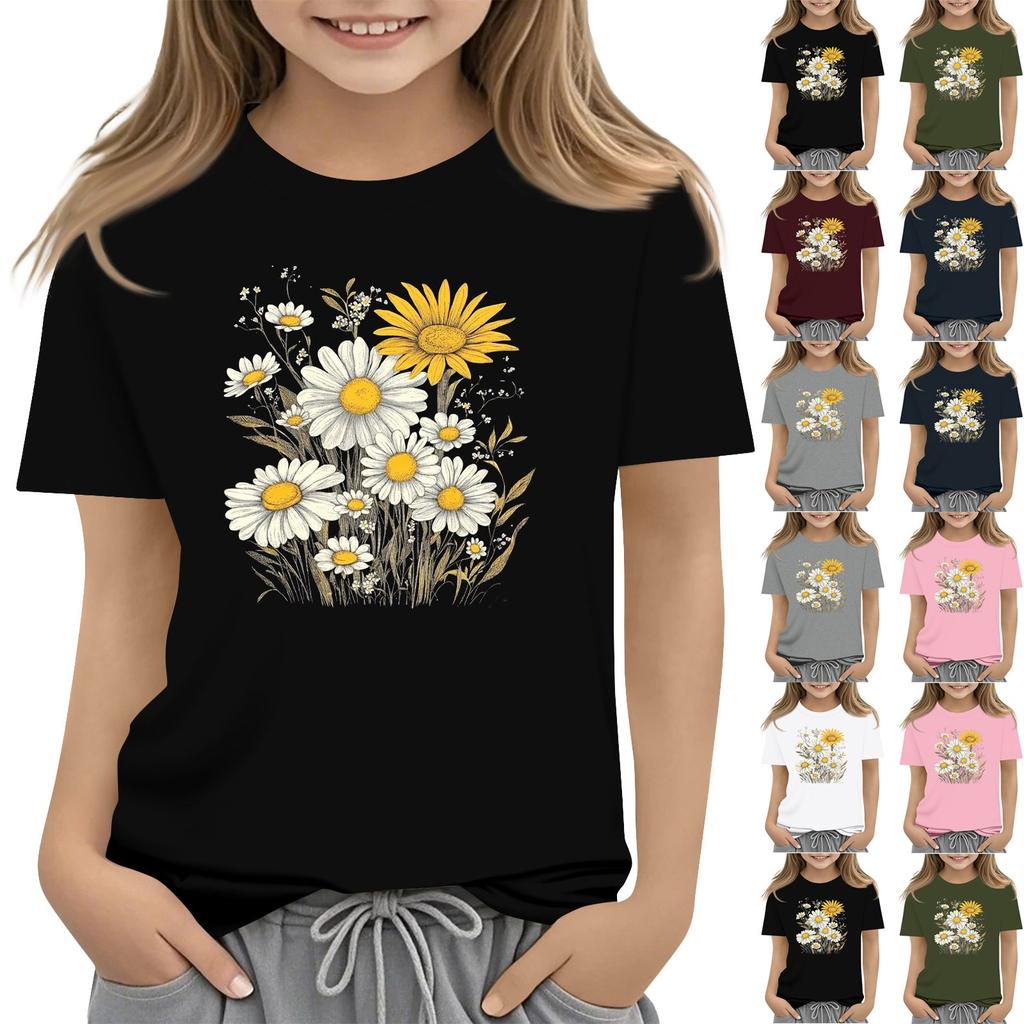 Футболки для малышей, девочек и мальчиков, детские футболки с короткими рукавами и принтом для мальчиков и девочек 1-12 лет