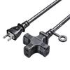 Power Extension Cord (3 Outlets), Black, 10m, TAP-EX23-10BK