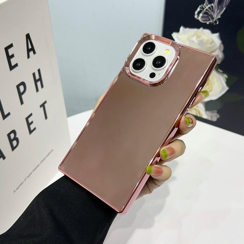Однотонный тонкий глянцевый чехол для телефона iPhone 16 Pro Max 15 14 Pro 13 12 11 TPU мягкий противоударный защитный бампер для объектива