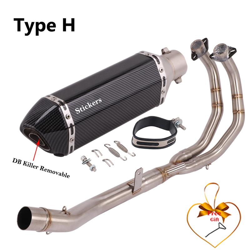 Full Systems For Honda CBR500 CB500X CB500F CBR500R 2013 - 2022 Motorcycle Exhaust Escape Modifies Front Pipe DB Killer Muffler