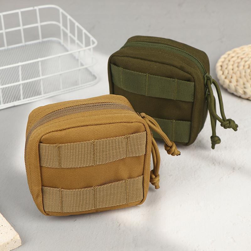Маленькая тактическая подсумка Микро утилитарная Molle-совместимая сумка Съемный прозрачный карман для ID Мини-нож Компас Фонарик Сумка для хранения карт Пояс