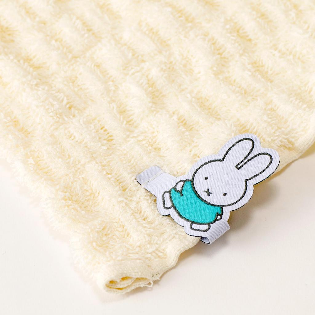 Nishikawa Miffy Scrunch Towel, 30x70cm, Washable, Hair Wrap Towel, Ivory, XT25168608, DB5616