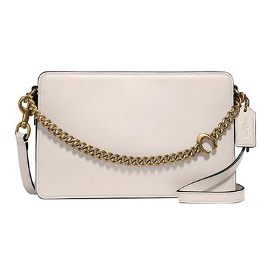 Signature Chain Crossbody 23 Маленькая Классическая Сумка на Плечо с Цепочкой и Логотипом C из Кожи Женские сумки Белый 78801-B4HA