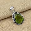 Green Peridot Gemstone 925 Solid Sterling Silver Handmade Jewelry Pendant For Gifts