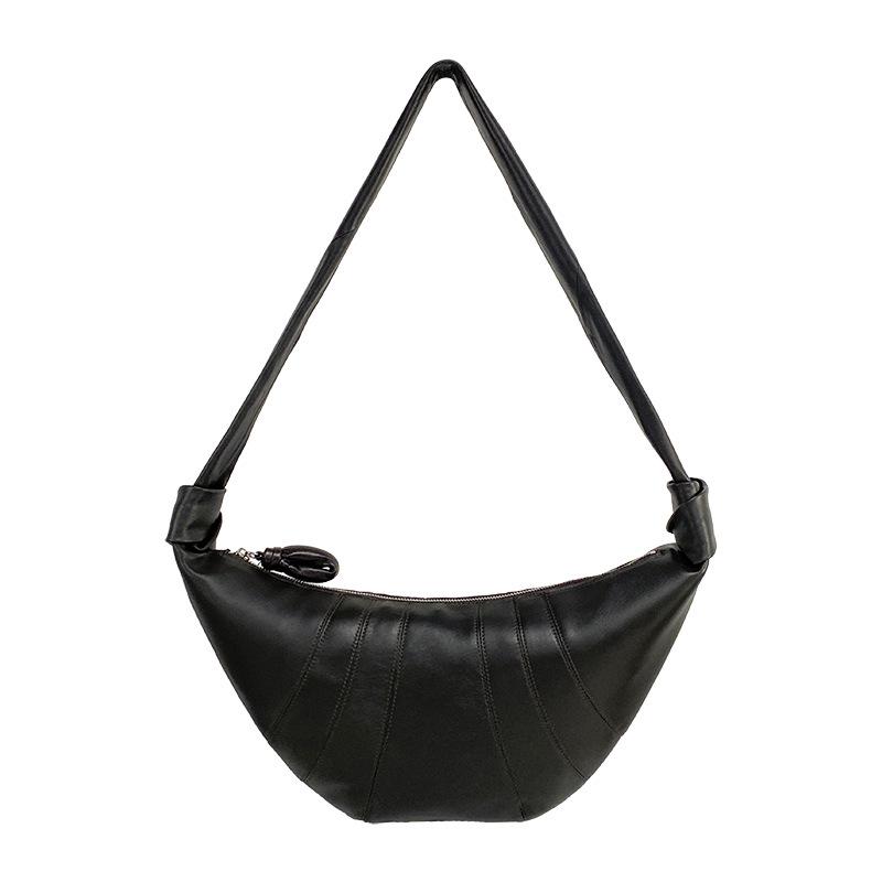Women's Genuine Leather Croissant Messenger Bag - Elegant High-End Commuting and Casual Bag