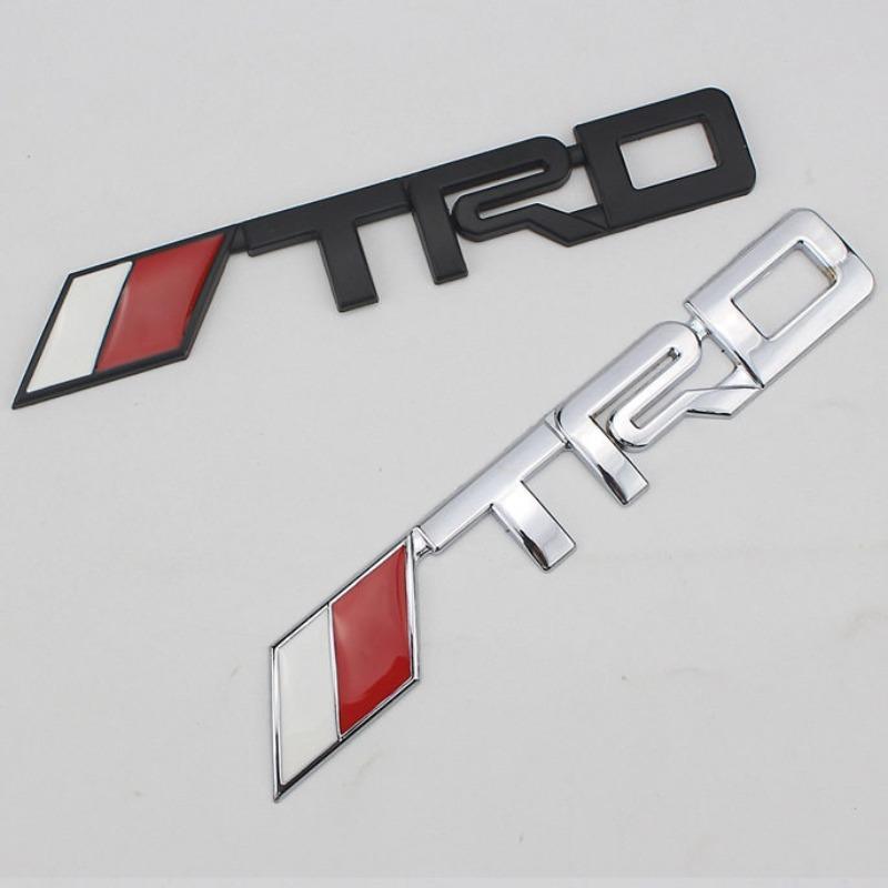 Металлическая маркировка TRD, модификация автомобиля, логотип автомобиля, 3D трехмерная наклейка-логотип на автомобиль, наклейка на кузов, металлическая наклейка
