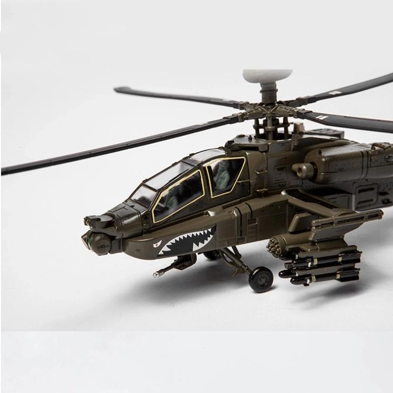 1: 72 Ah-64 Apache Aircraft Model Foam Model Simulation Bomber Alloy Helicopter Model Refined Military Model Decoration Gift