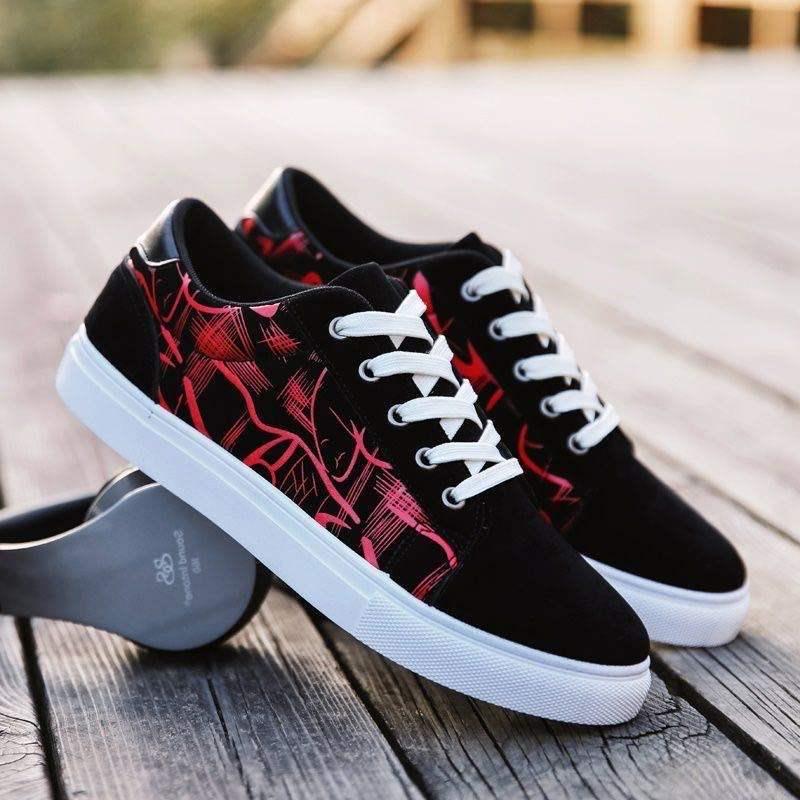 Мужские дышащие спортивные кроссовки весна/лето 2025: Универсальная повседневная обувь в трендовых черном и белом цветах для студентов