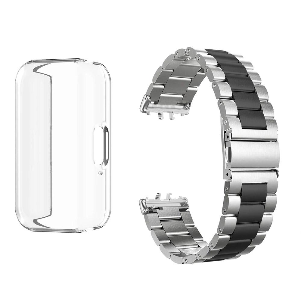 Case+Stainless Steel Strap For Samsung Galaxy Fit 3 Full Protective Screen Case For Samsung Galaxy Fit 3 Metal Band Accessories