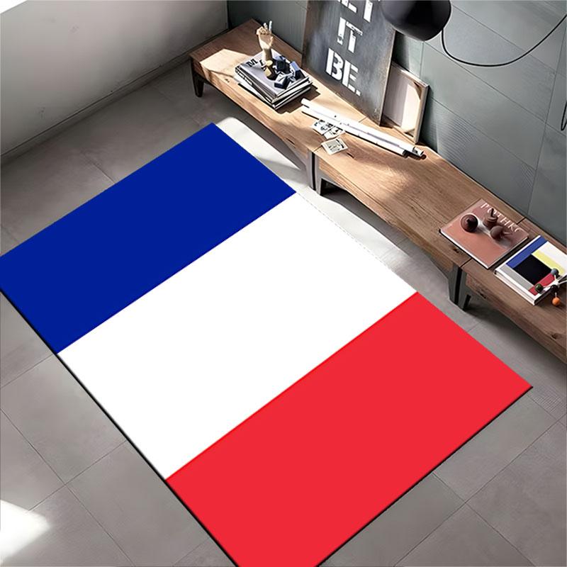 Tricolor Red White Blue Carpet suitable as a non-slip mat for the living room or bedroom sofa