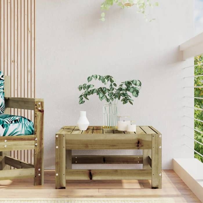 VidaXL Repose-pied de Jardin, Siège avec Cadre en Bois, Table Basse, Tabouret de Terrasse Patio Balcon Extérieur, Bois de 825491