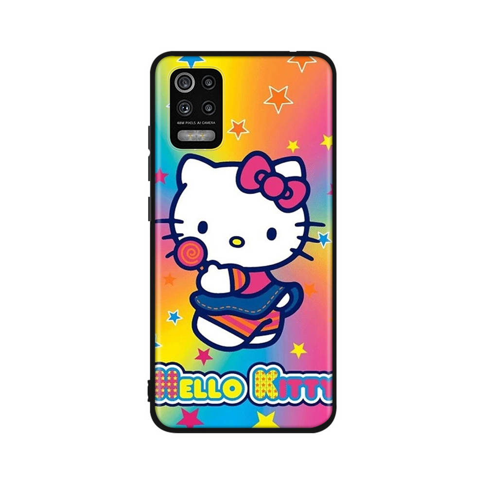 Чехол KT59 Hello Kitty Girl для Samsung A04 A14 A23 A34 A54 M23 M33 M52 M53 Realme 10 9 C30S C35 C55 VIVO Y02S Y21 Y33S Y51 X80 Pro, прозрачный чехол