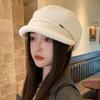 Autumn and Winter New Solid Color Plush Beret Retro Versatile Travel Hat Thickened Fashion Temperament Warm Hat